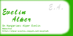 evelin alper business card